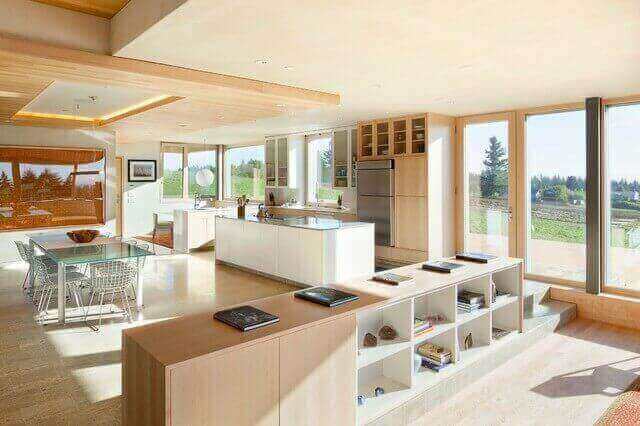 A clean kitchen.